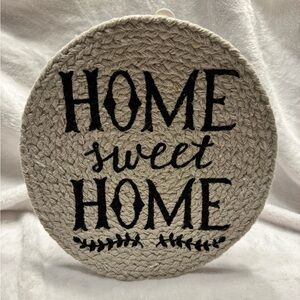 Beige Woven 'Home Sweet Home' Trivets  2 - Pieces
